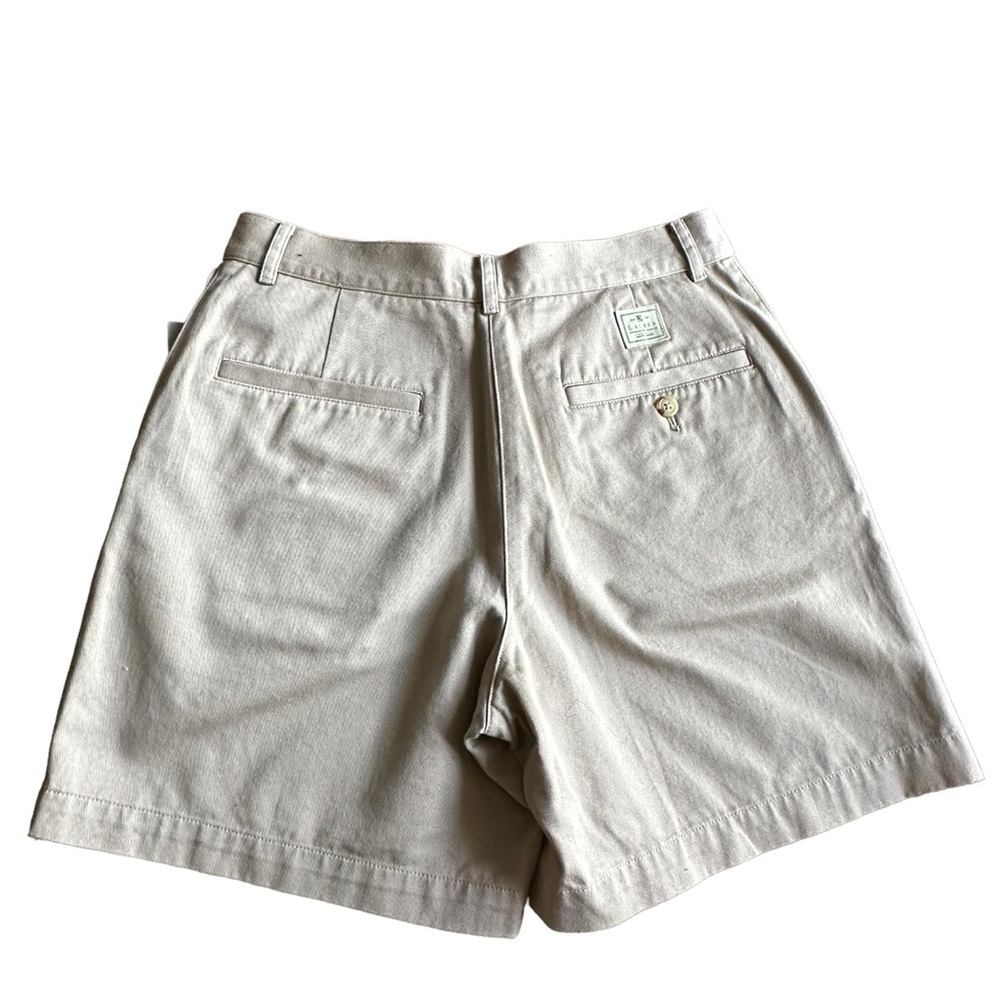 Lauren Ralph Lauren | Womens Size 2P Kakhi Gold Buttons High Rise Bermuda Shorts - Picture 5 of 15